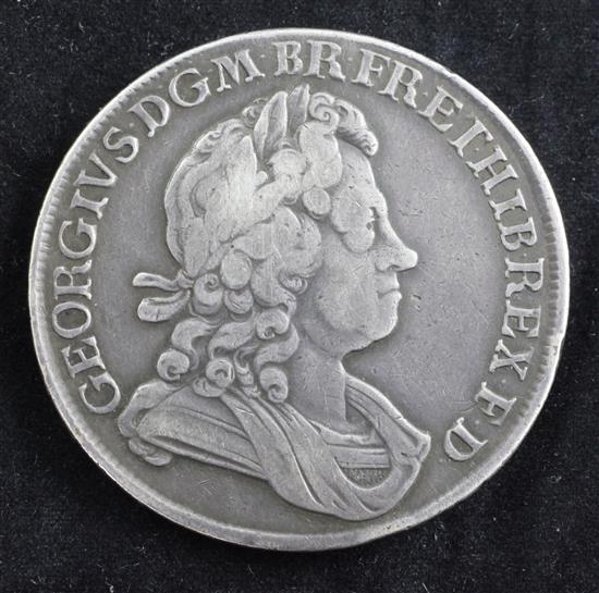 A George I silver crown, 1716,